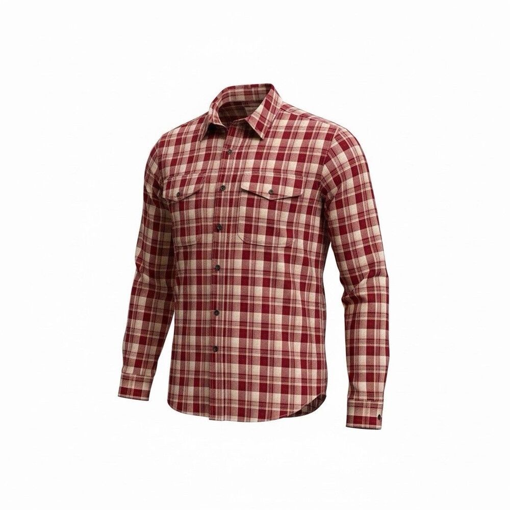 Vintage CC Filson Red Plaid Men's Large Long Sleeve Button Up Merino Wool Shirt